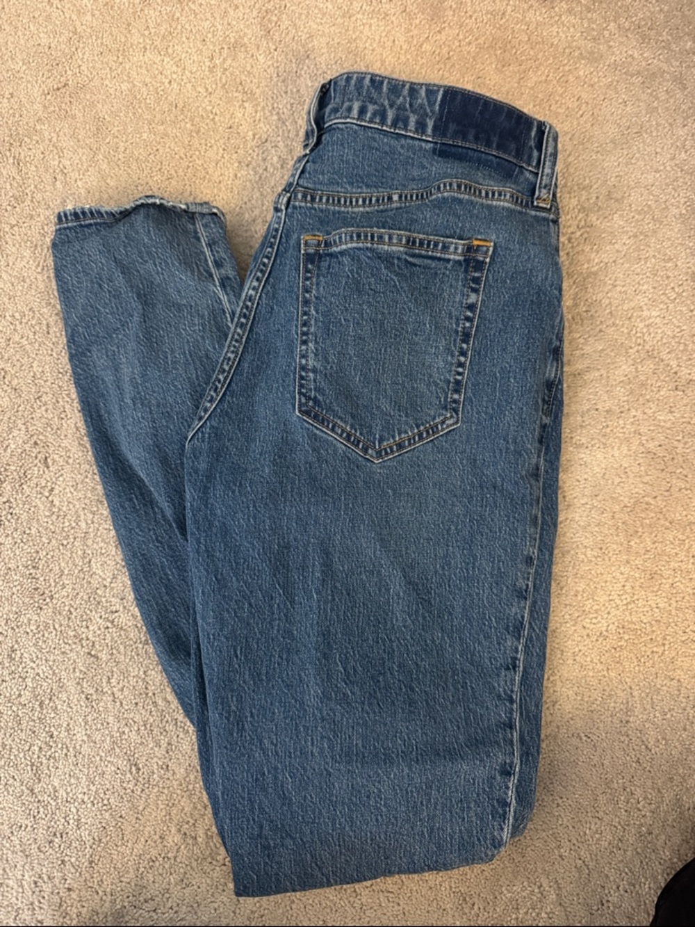 Classic High-Waist Blue Denim Jeans
